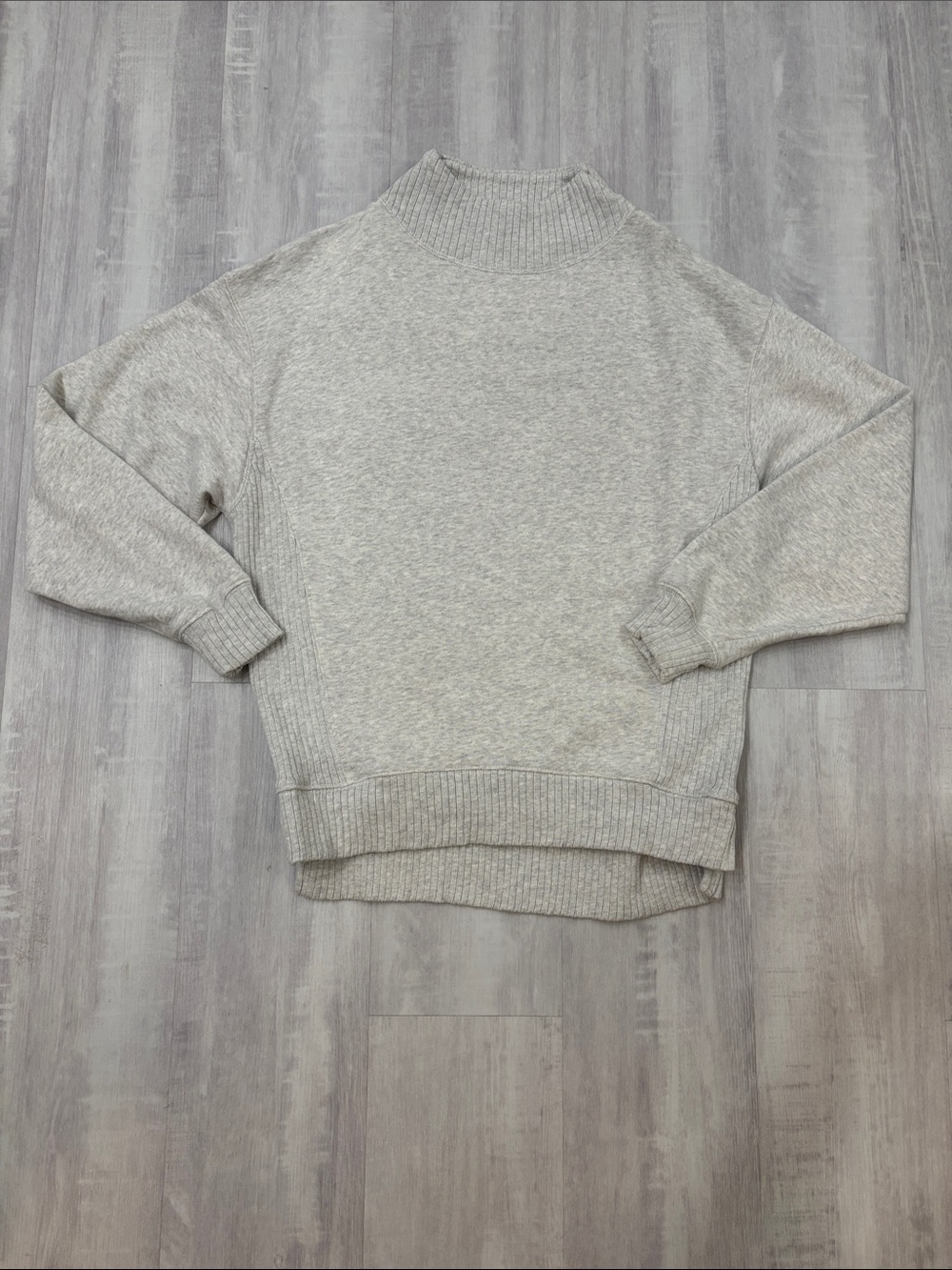 aerie Light Heather Gray Mock Neck Sweater